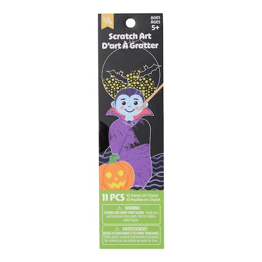 Michaels, Halloween Dracula Scratch Art Bookmark by Little Yellow Bicycle® – Category: Buckets & Toys